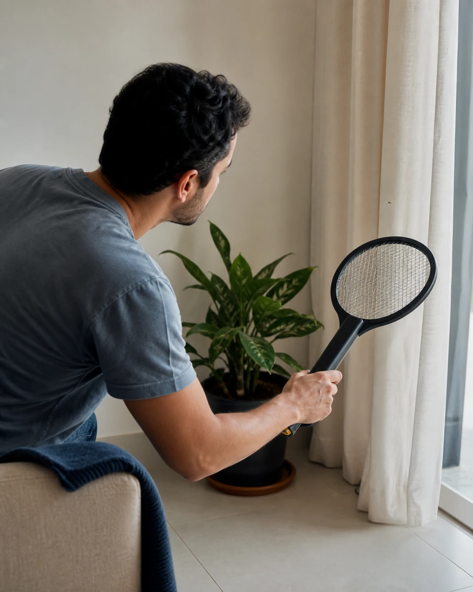 Tentativa doméstica de controle apenas dos mosquitos adultos