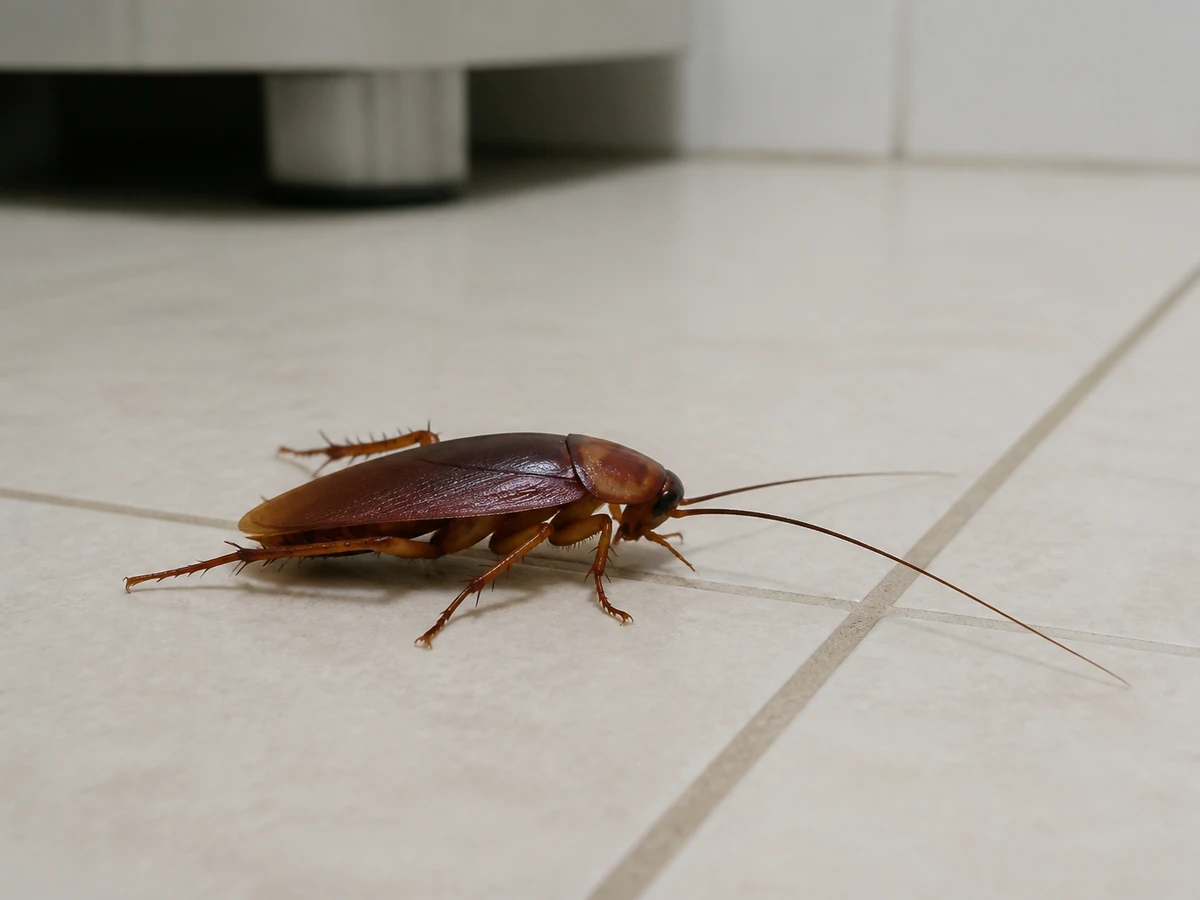 Barata de esgoto da espécie Periplaneta americana