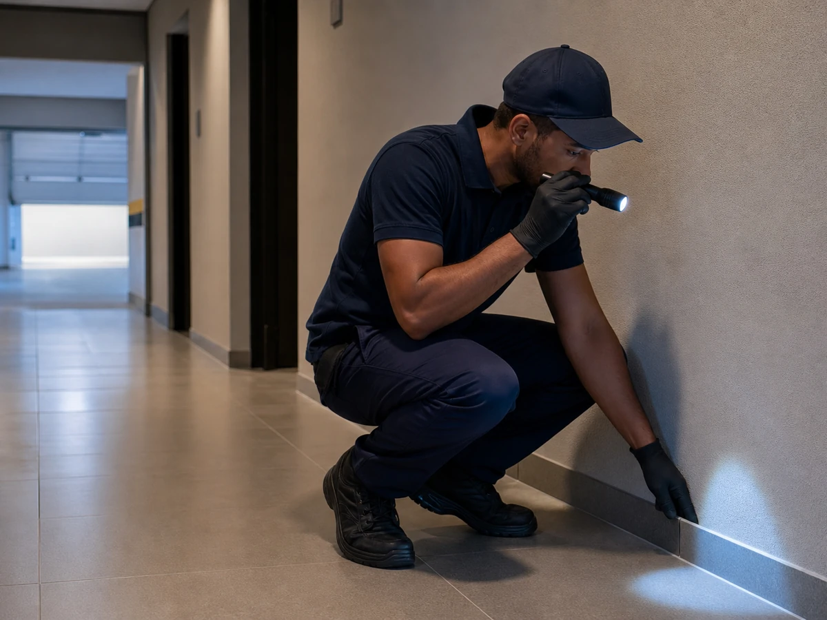 Condomínio residencial durante atendimento profissional de controle de pragas